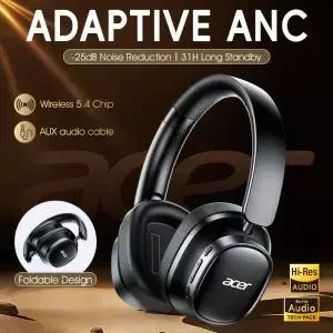 Acer Ohr633 2026 새 모델 무선 블루투스 헤드셋 Hifi 스테레오 음질 Anc 통화 소음 감소 접이식 조절 가능