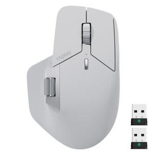 RAPOO MT760 PRO 무선 마우스 니어링크 + 블루투스 5.0 멀티 디바이스 12K DPI 2K 폴링 업무 및 게임용 에르고 11개의 프로그래밍 가능 버튼 온보드 메모리 조용한 클릭 USB-C 120일 배터리 수명