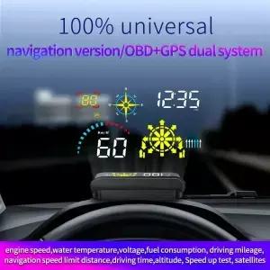 자동차 앞 유리 HUD 프로젝터 OBD2 최신 Q10 프로젝션 디스플레이 라이브 내비게이션 GPS 헤드업 속도계