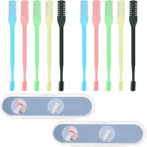 10PCS 2 in 1 코털 커터 업그레이드 수동 트리머 양면 나이프 360 콧구멍 털 제거 도구 부드러운 청소