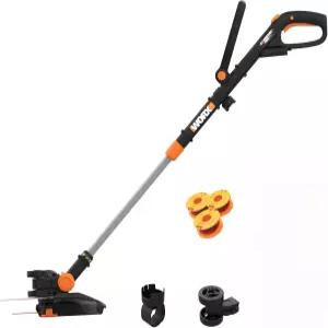 Worx 3 in 1 무선 스트링 트리머/론 에지거/미니 잔디 깎는 기계 12인치 전기 위드 웨커 명령 피드 포함