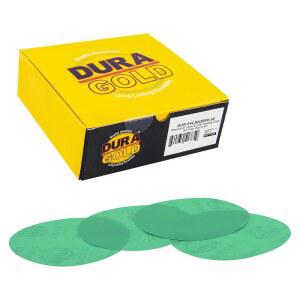 DURA-GOLD 프리미엄 2000 그릿 15.2CM(6인치) 골드 목공 후크 및 없음, 금속 목재, 백킹, 구멍 연마 먼지 박스, 50개 샌딩 샌더용 마감, 디스크, 루프 사포 페인트 패턴 자동차 거친 DA