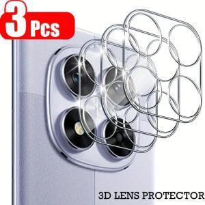 샤오미 레드미 노트 14 13 프로 플러스 + 4G 5G 카메라 강화유리 커버 풀 보호 3개입 투명 3D 렌즈 보호필
