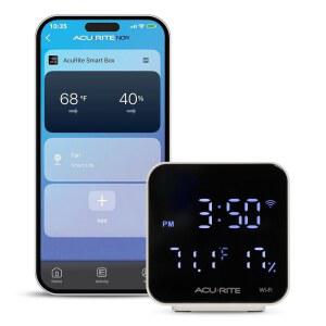 적외선 제어 및 원격 모니터링 앱이 있는 AcuRite 스마트 WiFi 실내 온도계 습도계