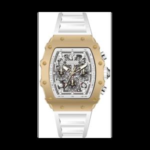 Invicta Racing Men 43 2mm Acrylic Gold Silver dial MG53 Quartz