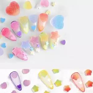 네일아트 달콤 러블리 젤리 하트 별 스톤 5입 12종 네일아트재료 (WC93820)