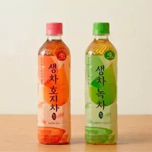 웅진 생차녹차 500ml 20개 + 생차 호지차 500ml 20개 총40개