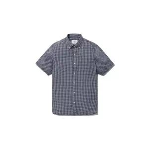 OLZEN 남성 시어서커 반팔 셔츠 ZAG5WC1952CNV