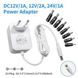 12V/24V 1A/2A 범용 전원 어댑터, 12W 24W AC DC 스위치 공급 장치 110 220V, LED 카메라 라우터용, 8개 포