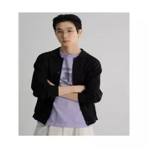 에잇세컨즈 긴소매 칼라넥 카디건 블랙 45645AMCD5 6281813