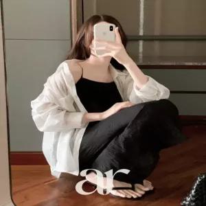 (국내제작) (청순여리/링클소재/구김) 링클 뷔스티에원피스 휴양지원피스 op16400