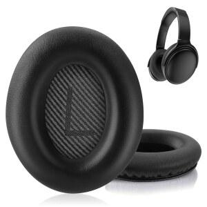 BOSE 헤드폰을 위한 빙글 이어 패드 교체 QC35 / II 전문가용 프리미엄 쿠션 콰이트컴포트 사운드트루 사운드링크 헤드폰(블랙)