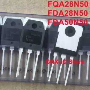 수입 MOSFET 트랜지스터 FQA28N50 28N50 FDA28N50 FHA28N50 50N50 TO3P 28A 50A 500V 10 개/몫
