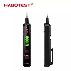 HABOTEST HT89 전압 검출기 AC 300V 민감한 테스터 펜 백라이트 사운드 라이트 알람 LCD 디스플레이