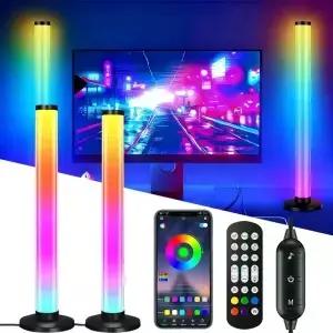 블루투스 스마트 LED 라이트 바 리모컨 360 DIY TV 백라이트용 RGB 색상 변경 앰비언트 픽업 램프 게이밍