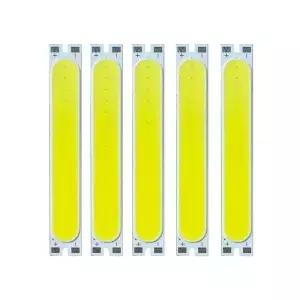5pcs 76*11.5mm 3V COB LED 스트립 라이트 3V3.7V 2W 고휘도 흰색 6500K 비즈 휴대용 작업등 액세서리