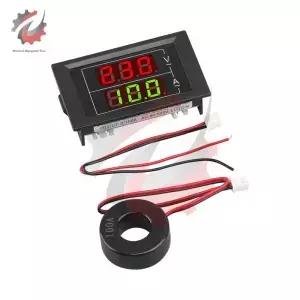 AC60500V 100A 듀얼 디지털 디스플레이 전압 전류 측정기 LED 전압계 전류계 미터 볼트 검출기 테스터