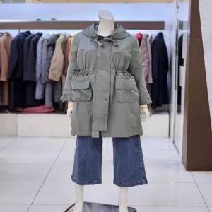 소고  여성 후드 반 트렌치 코트 TH1YAA02