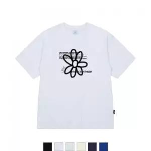 (매장정품)1989STANDARD BW FLOWER 쿨 코튼 오버핏 반팔(SISSTD-0034) S