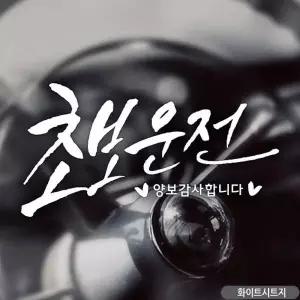 초보운전 스티커 자동차 차량 운전초보 흰색 차스티커 차량용