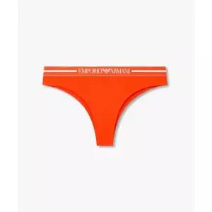 매장정품 EMPORIO ARMANI UNDERWEAR 엠포리오 아르마니 언더웨어 여성 라인 센터 로고 브라질리언 브리프_