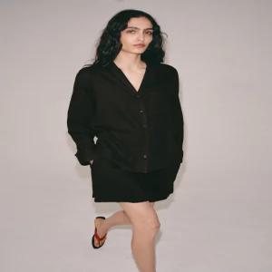ZARA ZW 컬렉션 린넨 포켓 셔츠 - 브라운 5344/010/700