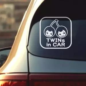 쌍둥이 아기가타고있어요 차량용 스티커 TWINS in CAR 데칼