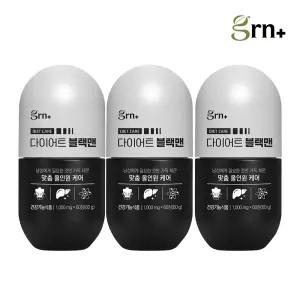 GRN 남성 올인원 다이어트 블랙맨 검정이 포 맨 3박스