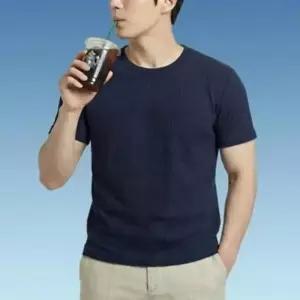 냉감 기능성 반팔 스판 남성 라운드 쫀쫀 쿨링 티셔츠