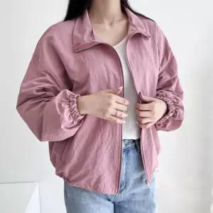 캐주얼 밑단 스트링 여자 심플 윈드 바람막이등산 가벼운 봄아우터 외투 여름 점퍼 경량 여성 아우터
