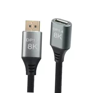 8k 디스플레이포트 연장 케이블 2m dp 1.4 게이밍 모니터 pc 영상 선 디스플레이포트연장선 dp케이블 8k케이블