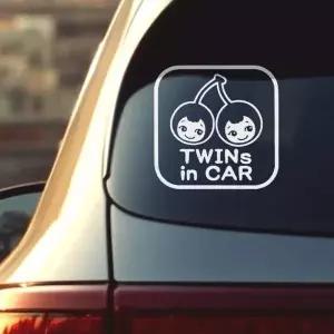 쌍둥이 아기가타고있어요 차량용 스티커 TWINS in CAR 데칼