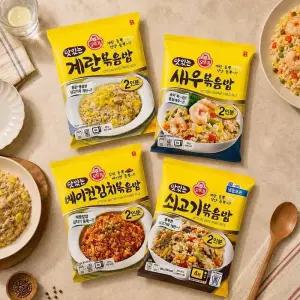 [오뚜기] 맛있는 볶음밥 450g 4종 세트 (계란 1 + 베이컨김치 1 + 새우 1 + 쇠고기 1)