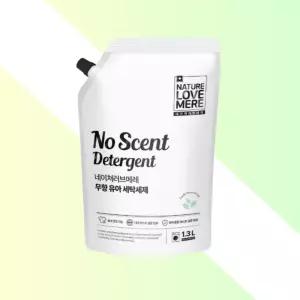 네이쳐러브메레 아기세탁세제 무향 리필형 1300ml 유아세탁세제 아기옷세제 베이비세제 무향세제