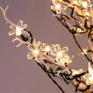 비타리토 태양광 LED 30구 플라워 전구눈꽃 눈꽃줄 전구 캠핑 감성 조명 크리스마스소품 벽트리 가랜드