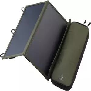 ELECOM NESTOUT 휴대용 태양광 패널 듀얼 USB-A 포트 휴대폰 캠핑용 28W 발전 충전기 내구성이 뛰어난 방수