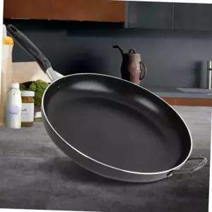 플래티늄 코팅 특대형 프라이팬 38cm 논스틱 알루미늄 보조손잡이 식당 업소용 후라이팬 다이아몬드코팅팬 주방용품 후라이팬38cm