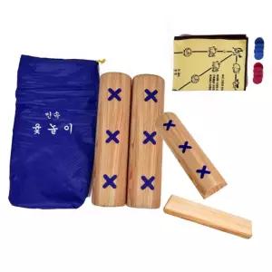 민속놀이 윷놀이 세트 나무패턴 말판 포함 명절 가족 게임 교구 가족보드게임 전통놀이 명절선물