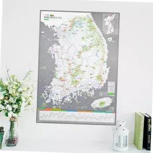 대한민국 100대 명산 백두대간 등산지도 핀스티커 세트 벽걸이 인테리어 포스터 명산지도 산악회용품 인테리어지도