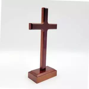 원목 탁상용 소형 나무 십자가 18x9cm 기독교 천주교 심방 집들이 개업 선물 교회선물 탁상용십자가 나무십자가