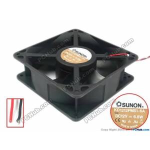 SUNON KD1212PMS1-6A 서버 냉각 선풍기, DC 12V, 6.8W, 2 선 120x120x38mm