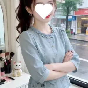 여성 셔츠 레이스 슬림핏 봄 여름 블라우스