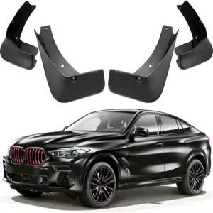 MOERTIFEI 머드가드 머드 플랩 스플래시 가드 펜더 BMW X6 40i M50i M60i 2020-2025 4pcs 키트 블랙과 호환됩니다
