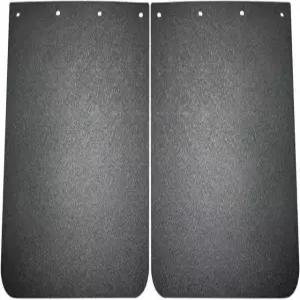 2PCS 24 x 헤비 듀티 폴리머 머드플랩 세미 트럭 트랙터 트레일러용 블랙 스플래시 가드 2종 세트 24x24 Inch