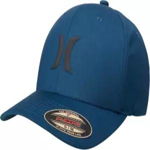 Hurley 남성용 Baseball Cap - Stretch Fit 경량 Curved Bill Icon Weld Fitted Hat 남성 (Sizes: S-M L-XL
