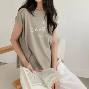 여자 베이직 모달 혼방 루즈핏 나시 티셔츠