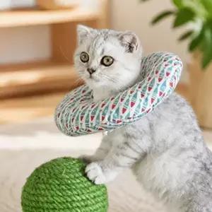 푹신한 100 세련된 펫 쿠션 강아지 고양이 목보호대 넥카라