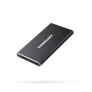 uny 500GB 휴대용 외장 SSD, USB 3.1 Gen2 450MB /s 고속 데이터 전송, 금속 USB C 미니 휴대용 외장 솔리드 스테이트 드라이브, PC, 노트북, 휴대폰 등용