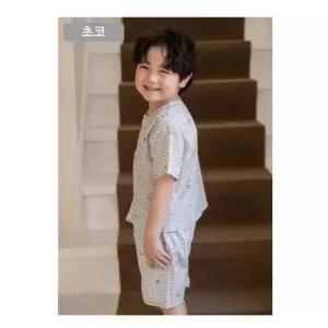 [마누아]마누아 국산 순면 초코 남주니어 상하세트 잠옷 JXYNB403