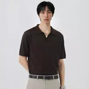 [백화점 정품] 폴햄 남성) 린넨 슬릿넥 플레인 반팔 스웨터 (PHG2ET1090)